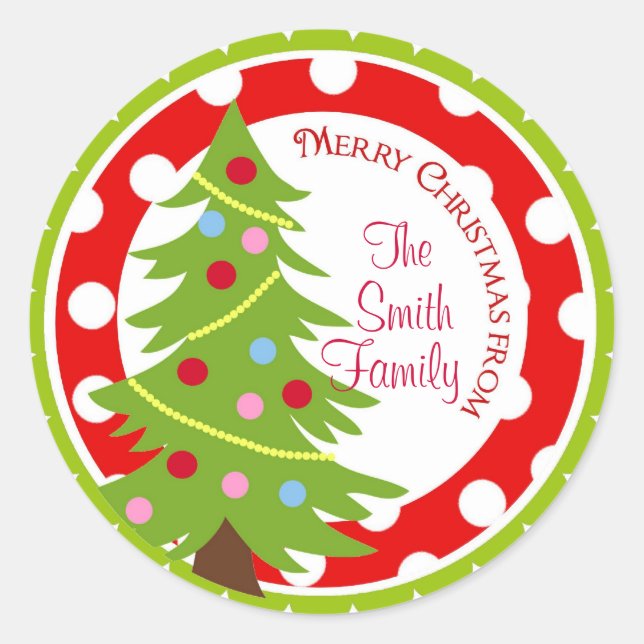 Christmas Tree Stickers (Front)