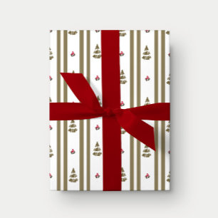Christmas Tree Stripe Holiday Gift Wrapping Papere Paper