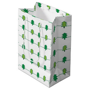 Christmas Tree Stripe Medium Gift Bag