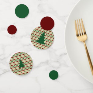 Christmas tree striped confetti