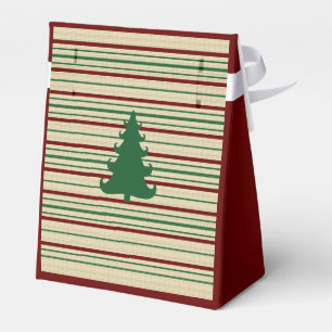 Christmas tree striped favour box