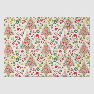 Christmas Tree Swirls Tissue Paper