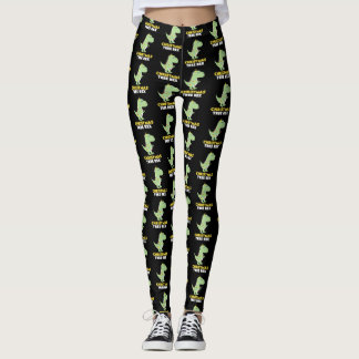 Christmas Tree T Rex Dinosaur Funny Gift Leggings
