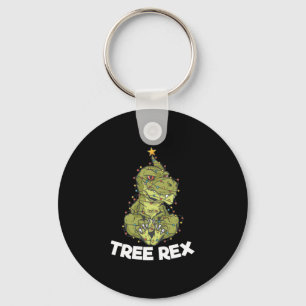Christmas Tree T-Rex Xmas Lights Pun Gift   Key Ring