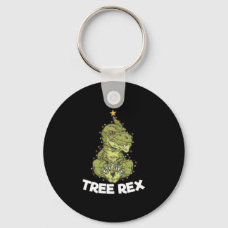 Christmas Tree T-Rex Xmas Lights Pun Gift   Key Ring