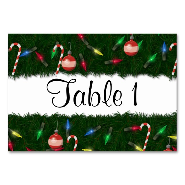 Christmas Tree Table Number (Front)