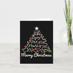 Christmas Tree Tangled Lights, Men, Women, Family  Card
