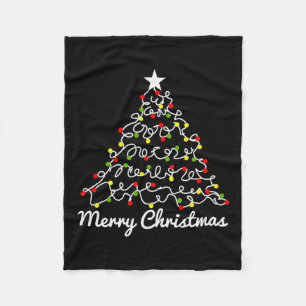 Christmas Tree Tangled Lights, Men, Women, Family  Fleece Blanket