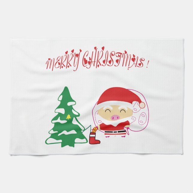 Christmas tree tea towel (Horizontal)