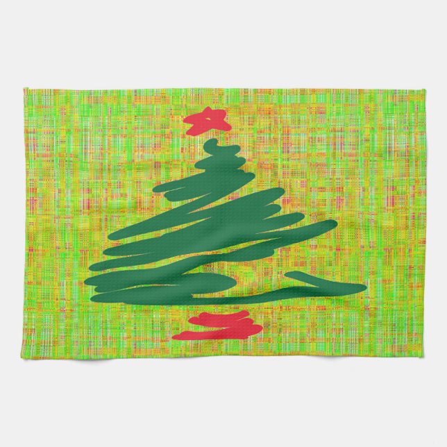 Christmas Tree Tea Towel (Horizontal)