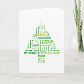 Christmas tree text Christmas card