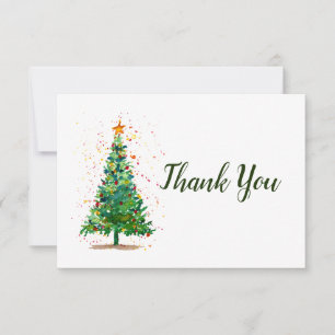 Christmas Tree Thank You Card