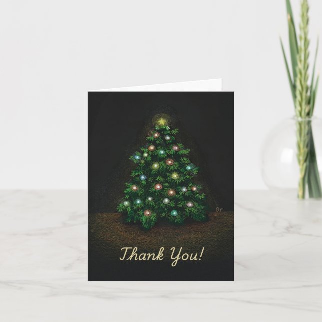 Christmas Tree Thank You Card (Front)