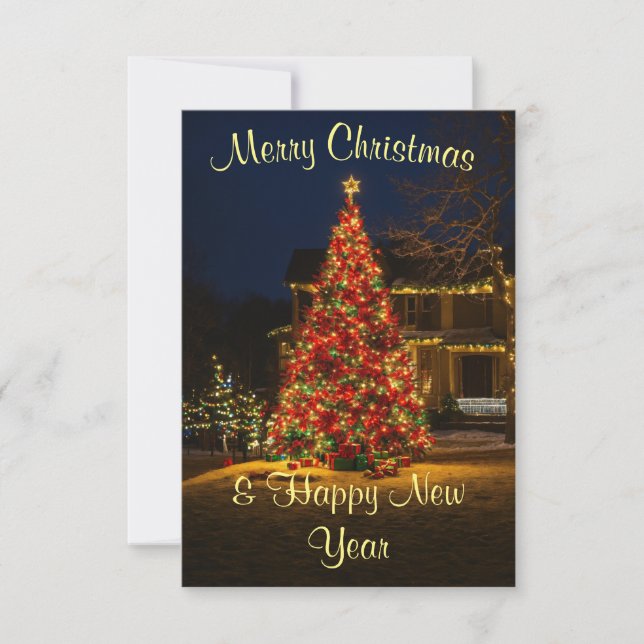 Christmas Tree Thank You Card (Front)