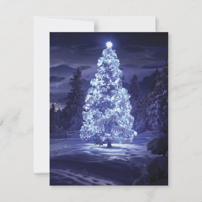 Christmas Tree  Thank You Card (Front)