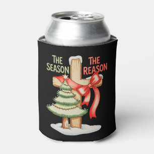Christmas Tree The Season Reason Cross Xmas Faith Can Cooler