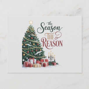 Christmas Tree The Season The Reason Postcard