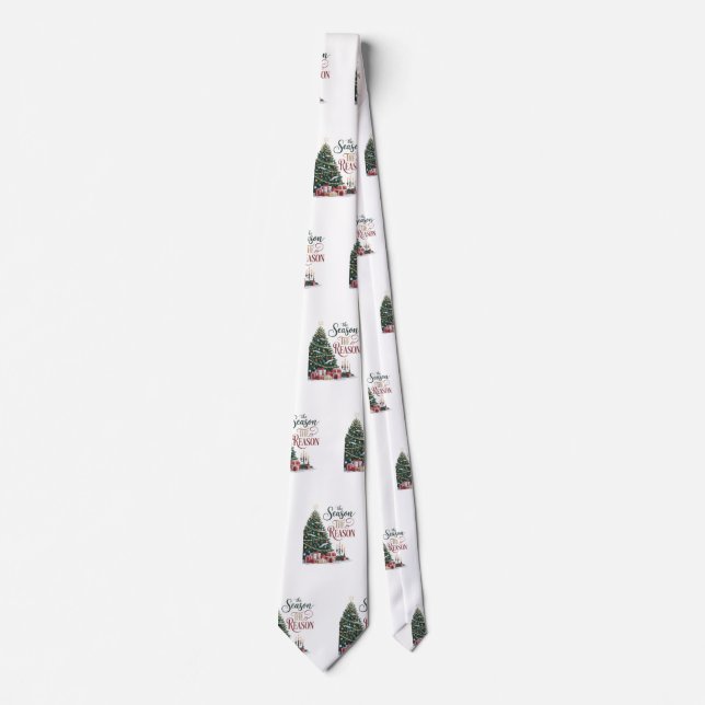 Christmas Tree The Season The Reason Tie (Front)