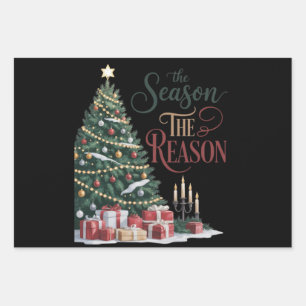 Christmas Tree The Season The Reason Wrapping Paper Sheet