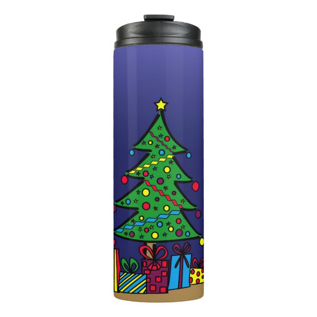 Christmas tree thermal tumbler (Front)