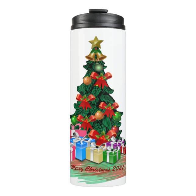 Christmas Tree Thermal Tumbler (Front)