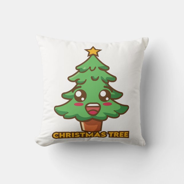 Christmas Tree Throw Pillow (Front)