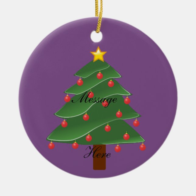 Christmas Tree Thunder_Cove Ceramic Tree Decoration (Front)