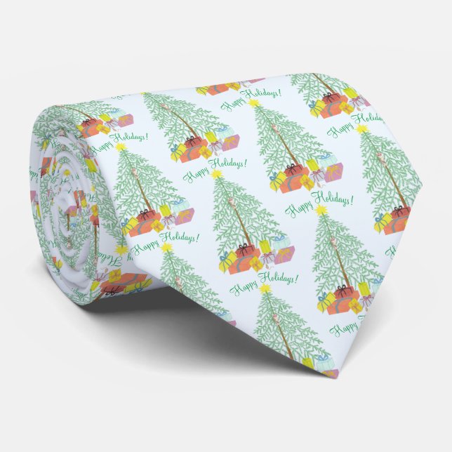 Christmas Tree Tie (Rolled)