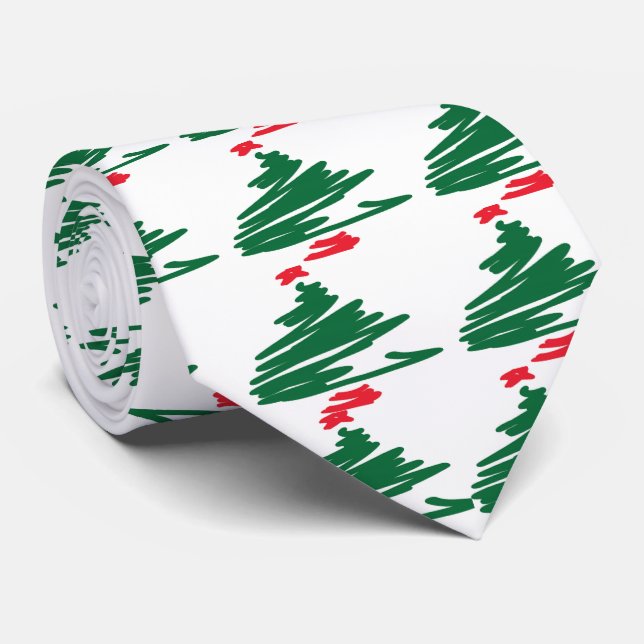 Christmas Tree Tie (Rolled)