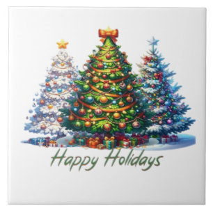 Christmas tree tile