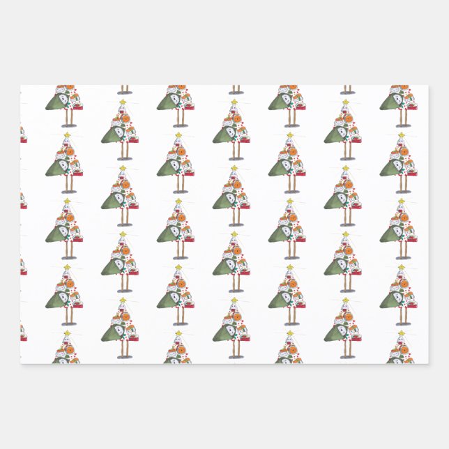 Christmas tree to eat it wrapping paper sheet (Front 3)