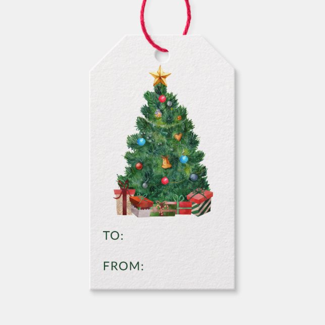 Christmas Tree To From Gift Tags (Front)