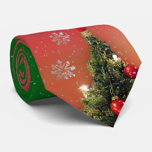 Christmas Tree Topper Tie - Red (Rolled)