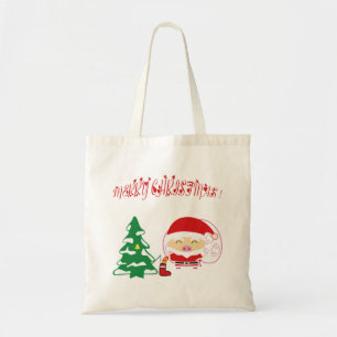Christmas tree tote bag