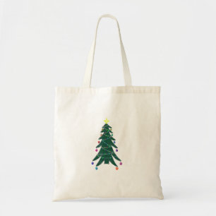 Christmas tree tote bag