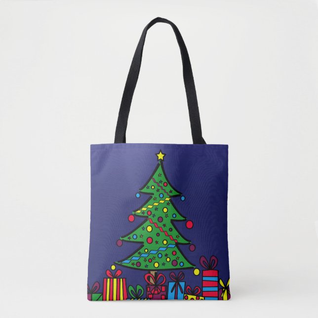 Christmas tree tote bag (Front)