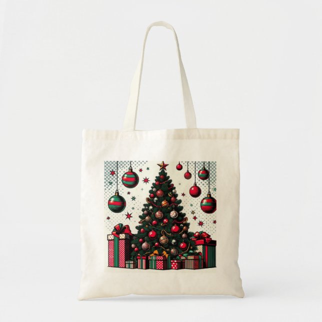 Christmas tree tote bag (Front)