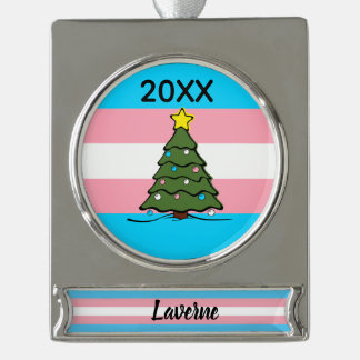 Christmas Tree | Trans Flag | Banner Ornament