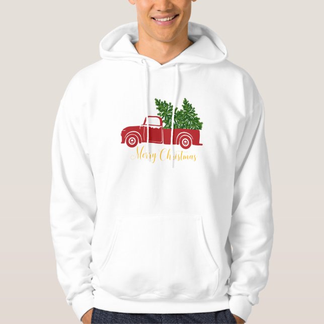 Christmas tree truck Men's Sweatshirt (Front)