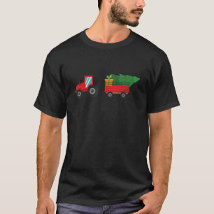 Christmas Tree Truck Pajama Cool X-Mas Tractor T-Shirt