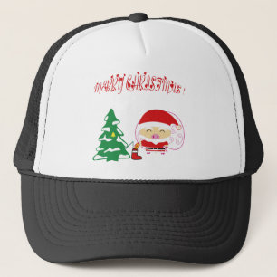 Christmas tree trucker hat