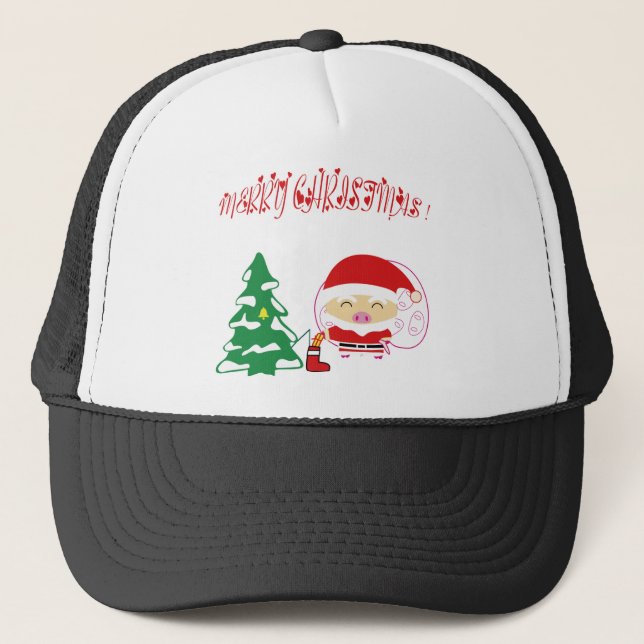 Christmas tree trucker hat (Front)