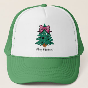 Christmas tree trucker hat