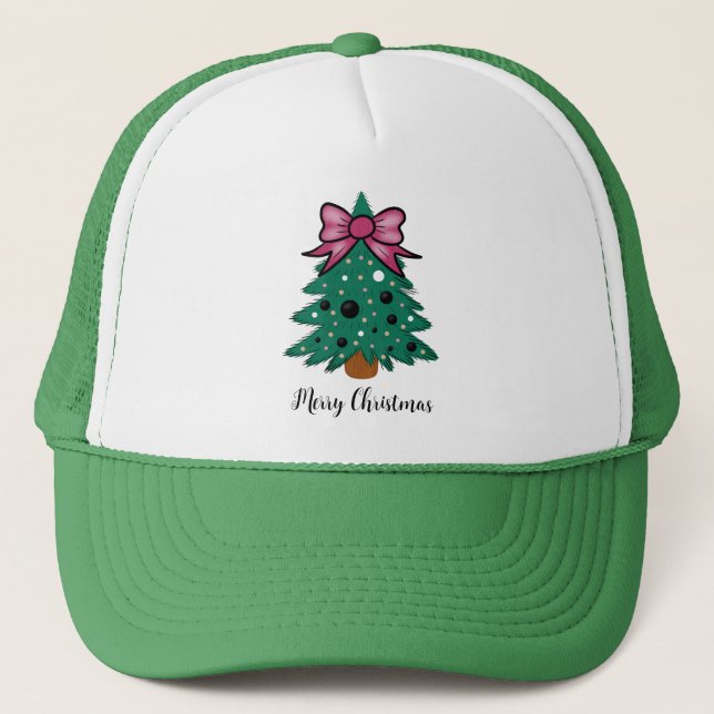 Christmas tree trucker hat (Front)