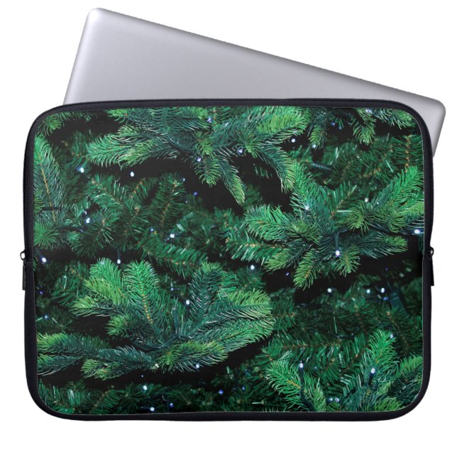 Christmas tree twigs sapling pine laptop sleeve (Front)