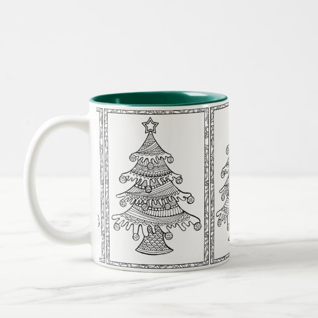 Christmas Tree Two Tone Mug (Left)