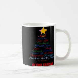 Christmas Tree Tygraphy Babys First Christmas Baby Coffee Mug