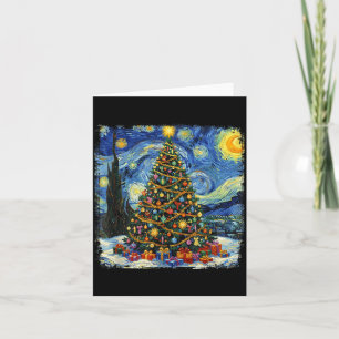 Christmas Tree Van Gogh Starry Night Christmas 202 Card