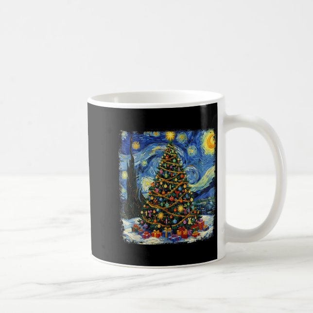 Christmas Tree Van Gogh Starry Night Christmas 202 Coffee Mug (Right)