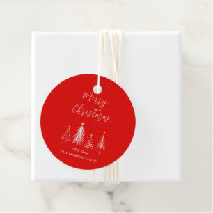 Christmas Tree Vector Merry Christmas Favour Tags